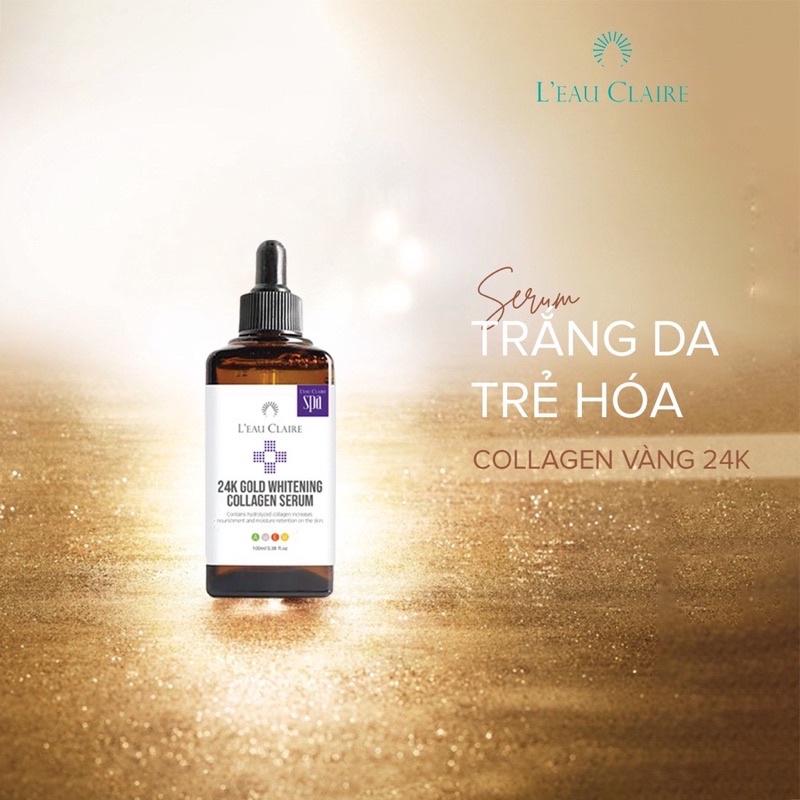 Serum Trắng Da Trẻ Hoá Collagen Vàng 24k Hàn Quốc Chính Hãng LEAU CLAIRE 100ml