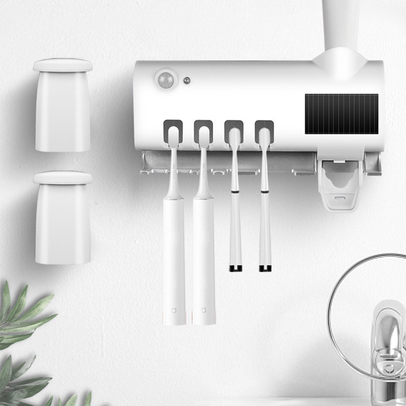 Hàng Sẵn Giá treo bàn chải Kem đánh răng khử khuẩn tia UV Thông minh An toàn cho phòng tắm【Tennessee052】