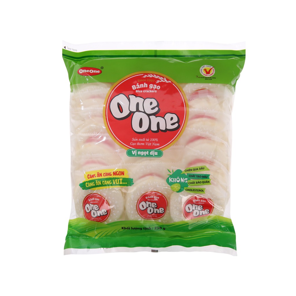 [ EXP:2022-06-08 ] Bánh Gạo Vị Ngọt Dịu One One Gói 230g