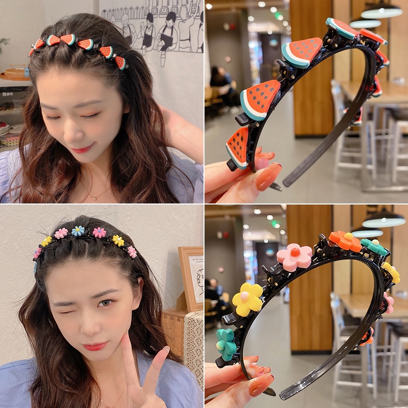 Cài tóc đính hoa nhiều màu sắc tùy chọn phong cách Hàn Quốc dễ thương cho nữ