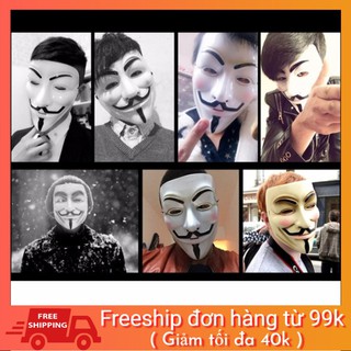 FREESHIP ĐƠN 99K_Mặt nạ Hacker mặt nạ Anonymous hàng dẹp loại 1 (Trắng) galahet shop  Imã ZO