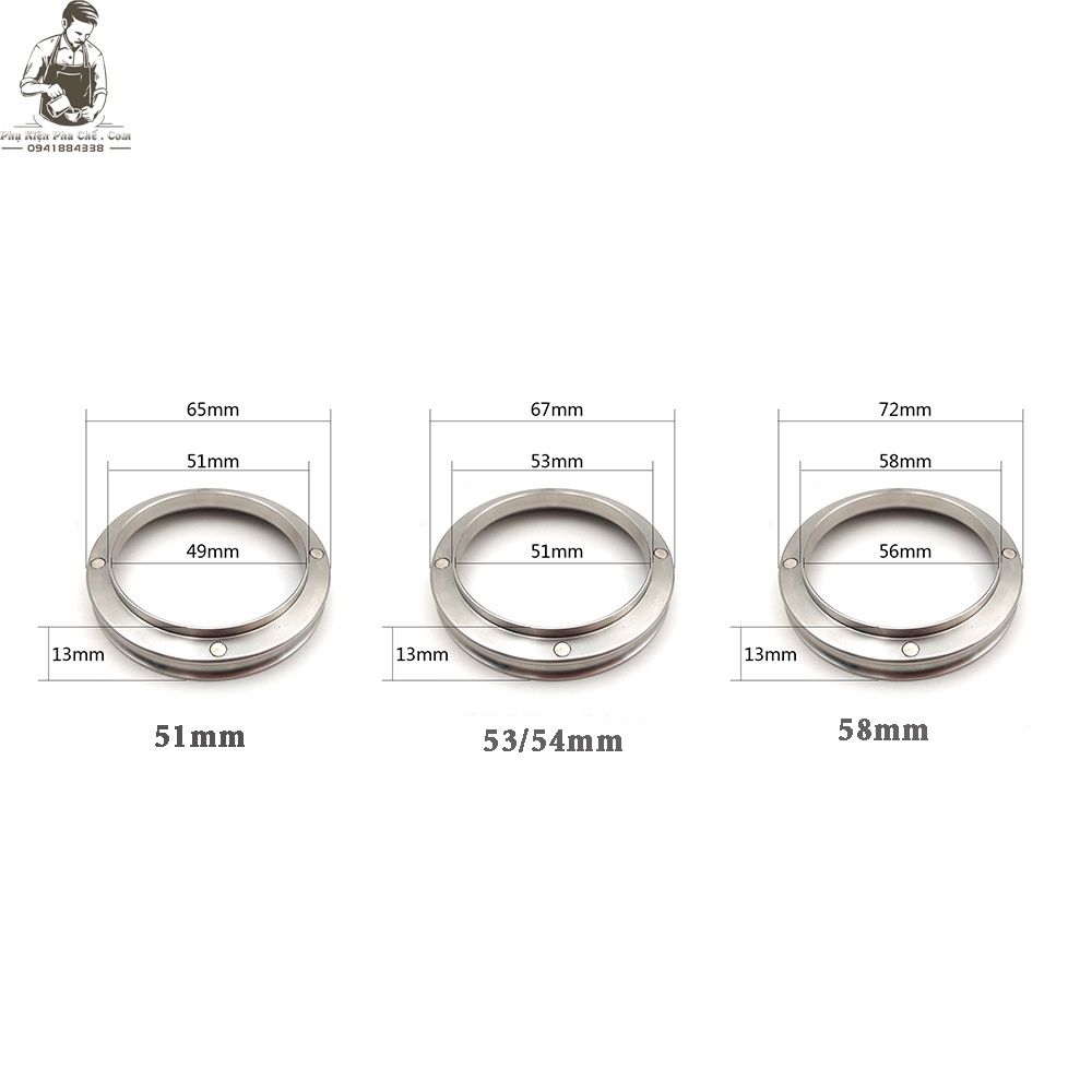 Vòng Inox 304 Gắn Tay Pha Chống Tràn Cà Phê - Dosing Ring