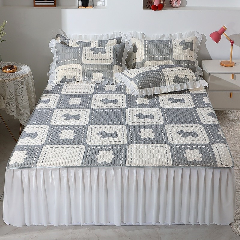 Shinbedding_Chiếu Điều Hoà Loại 1 Viền Bèo Xinh Xắn Kiểu Dáng Hàn Quốc