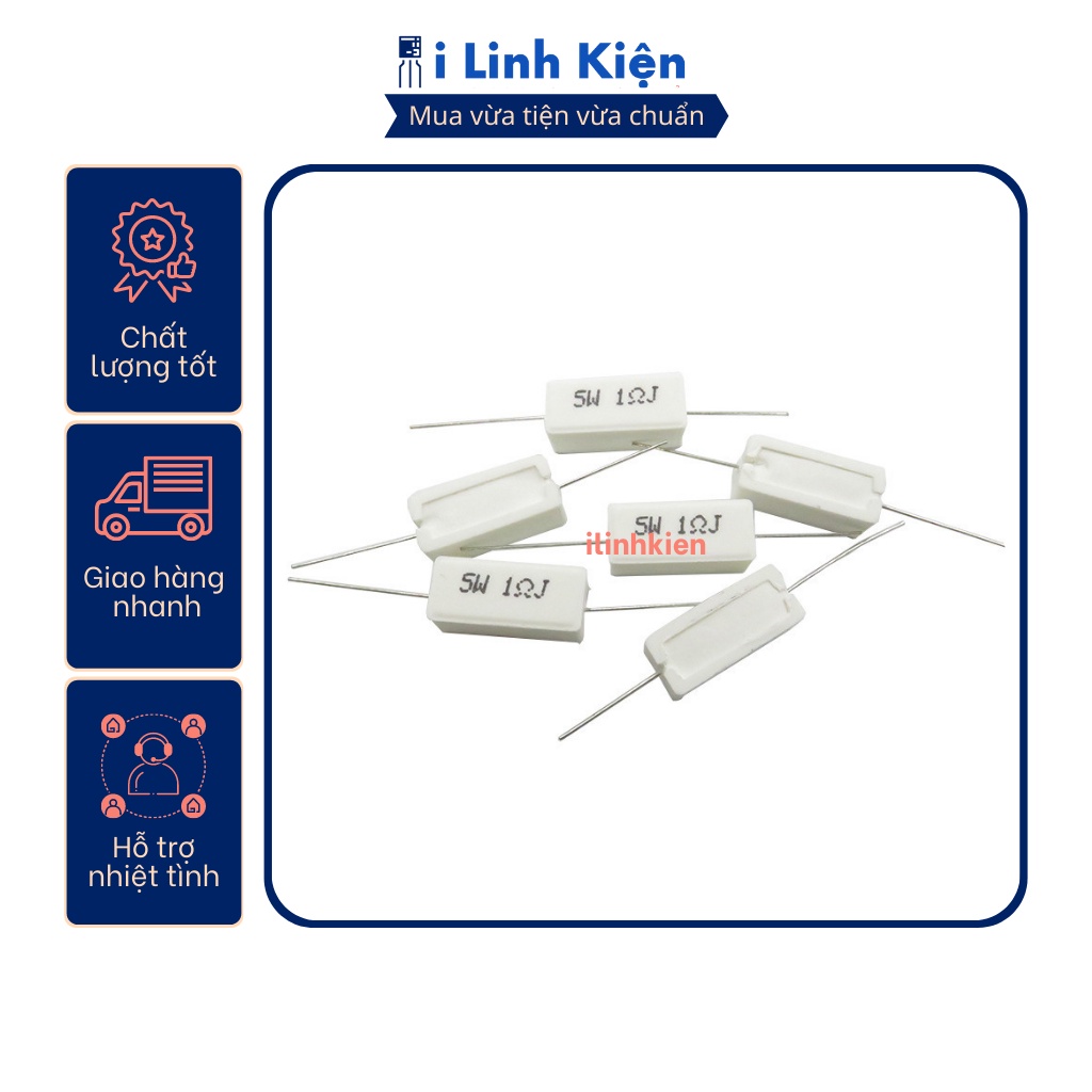 Điện trở sứ 5W 5.6R - 200R 5%