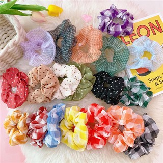 Dây cột tóc vải scrunchies phi bóng, đồ buộc tóc crunchies phụ kiện tóc