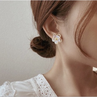 Dear Marié: Bông tai đá hình bông hoa Slytherin [ER0008]