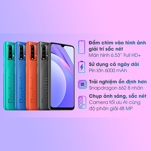 Điện Thoại Xiaomi Redmi 9T - 4GB/64GB - Pin khủng 6000 mAh - Camera 48MP - Chip Snapdragon 662 - BH 18 Tháng | BigBuy360 - bigbuy360.vn