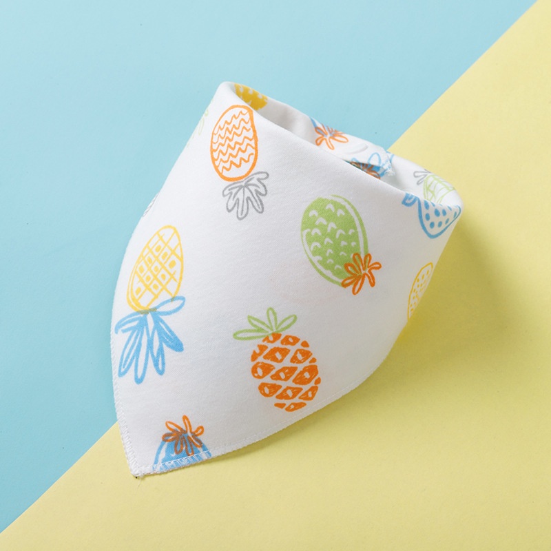 Yếm Ăn Cotton Hình Tam Giác Thấm Hút Tốt Chống Bụi Bẩn Tiện Dụng Cho Bé