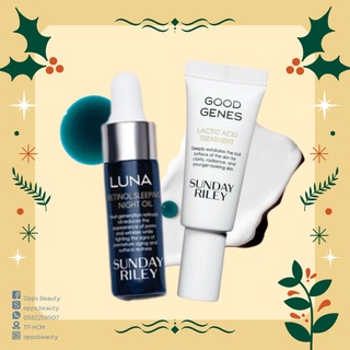 BỘ COMBO DƯỠNG DA MINI SUNDAY RILEY GOOD GENES POWER COUPLE LUNA OIL HIGH DOSE C.E.O