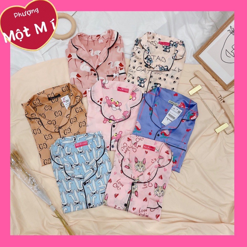 Bộ lụa Satin cộc đùi - hàng mới về , quần sooc mặc nhà chất sờ mát lịm tay | BigBuy360 - bigbuy360.vn