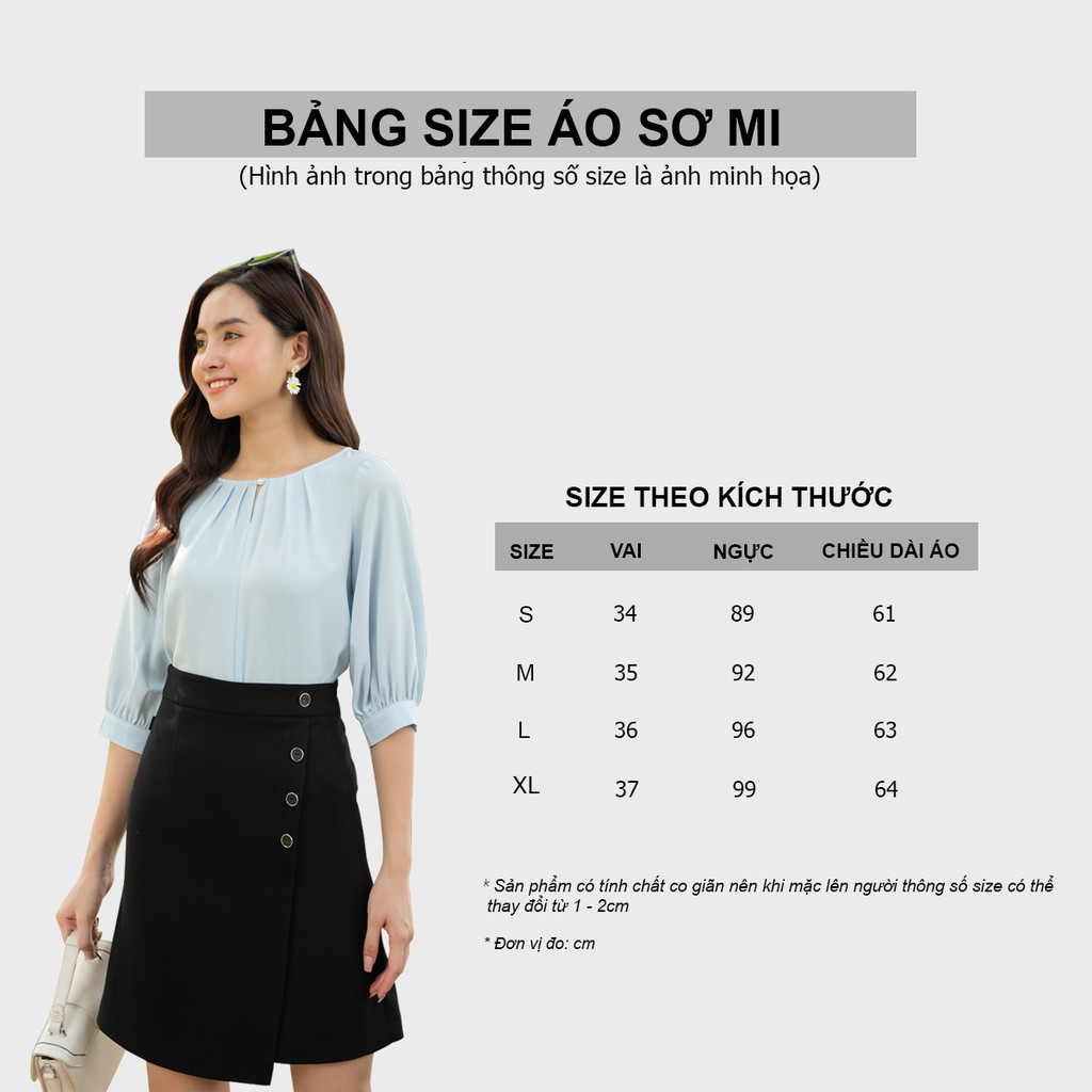 Áo sơ mi hoa cổ nơ- LOZA LS1385