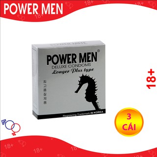 Bao cao su Powermen Longer Plus Hộp 3 bao