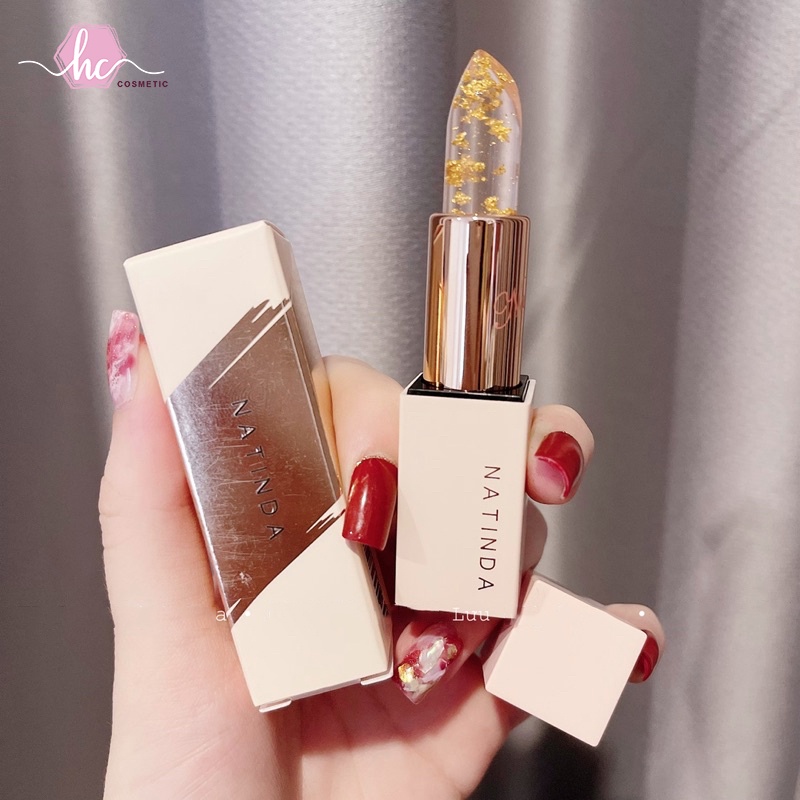 Son ma thuật Natinda Magic Tattoo Gold Lip Stick vàng 24K dưỡng lên màu hồng tự nhiên - Hương Chất Cosmetic