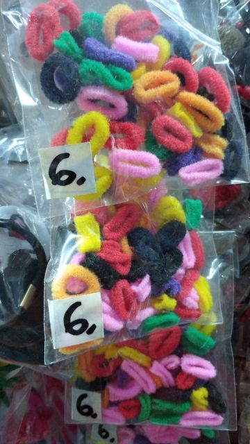 Combo 10 gói thun cột tóc đủ màu như hình