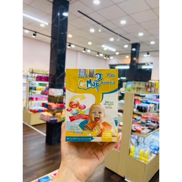 Siro Cá Mập Gold x2 giúp bé ăn nhanh, tiêu hoá tốt, hộp 30 gói