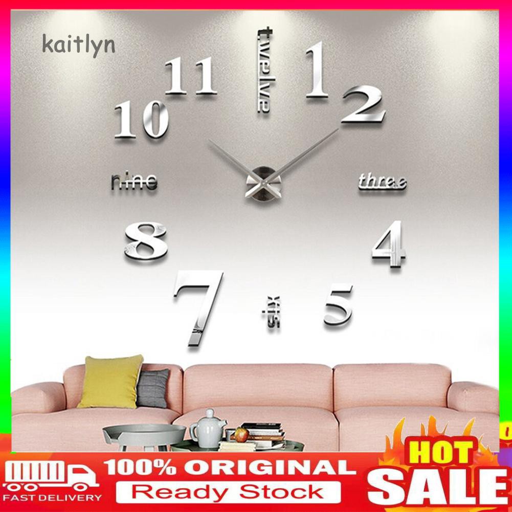 Đồng Hồ Dán Tường 3d Trang Trí Nhà Cửa