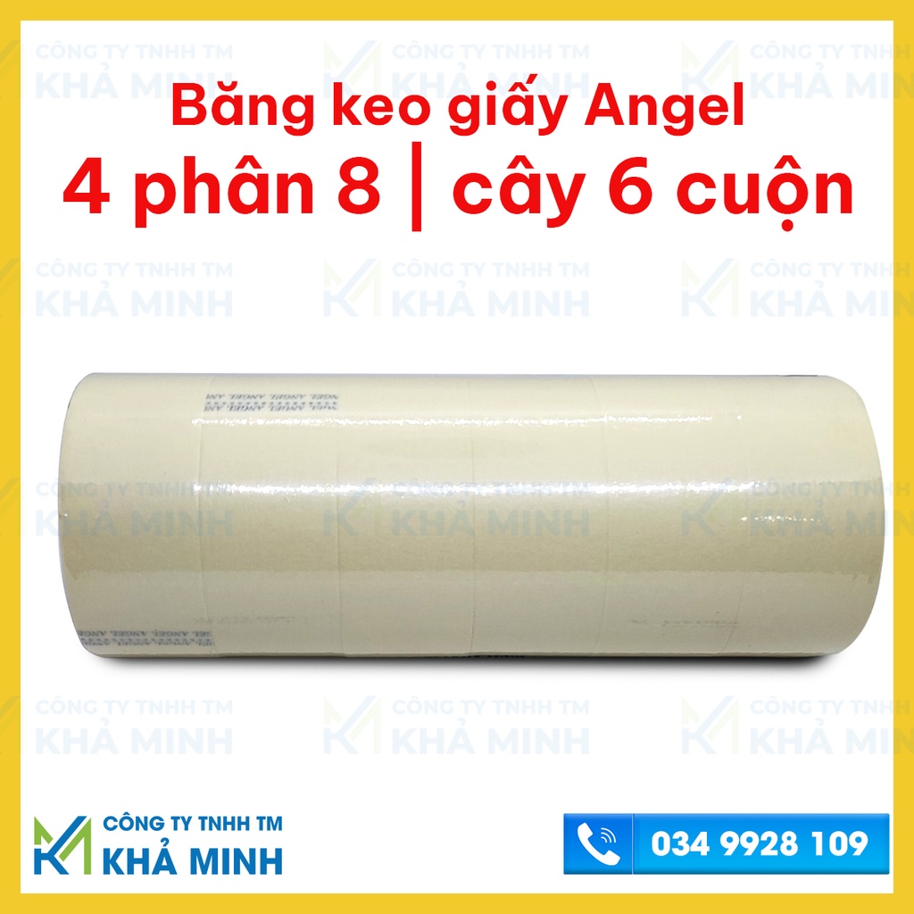 Băng keo giấy siêu dính Angel, cây 2 phân 4 và 4 phân 8
