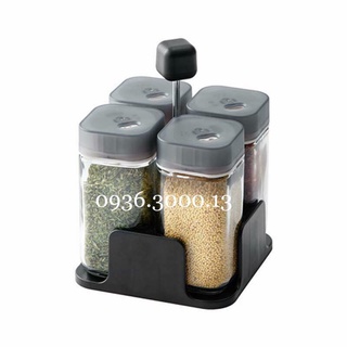 Bộ 4 hũ gia vị thuỷ tinh Lock&Lock