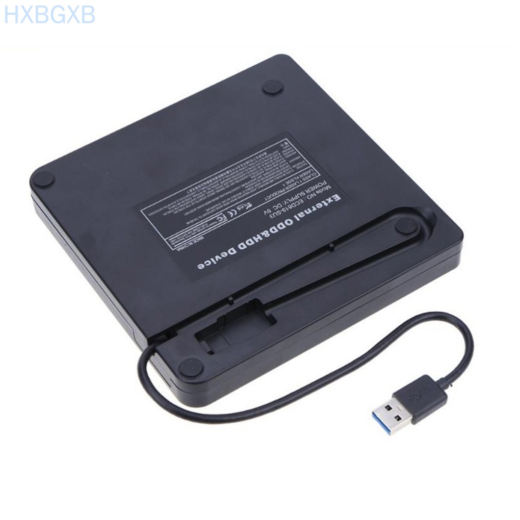 HXBG PC Laptop External USB 3.0 DVD RW CD Writer Portable Optical Drive Burner Reader Player Tray