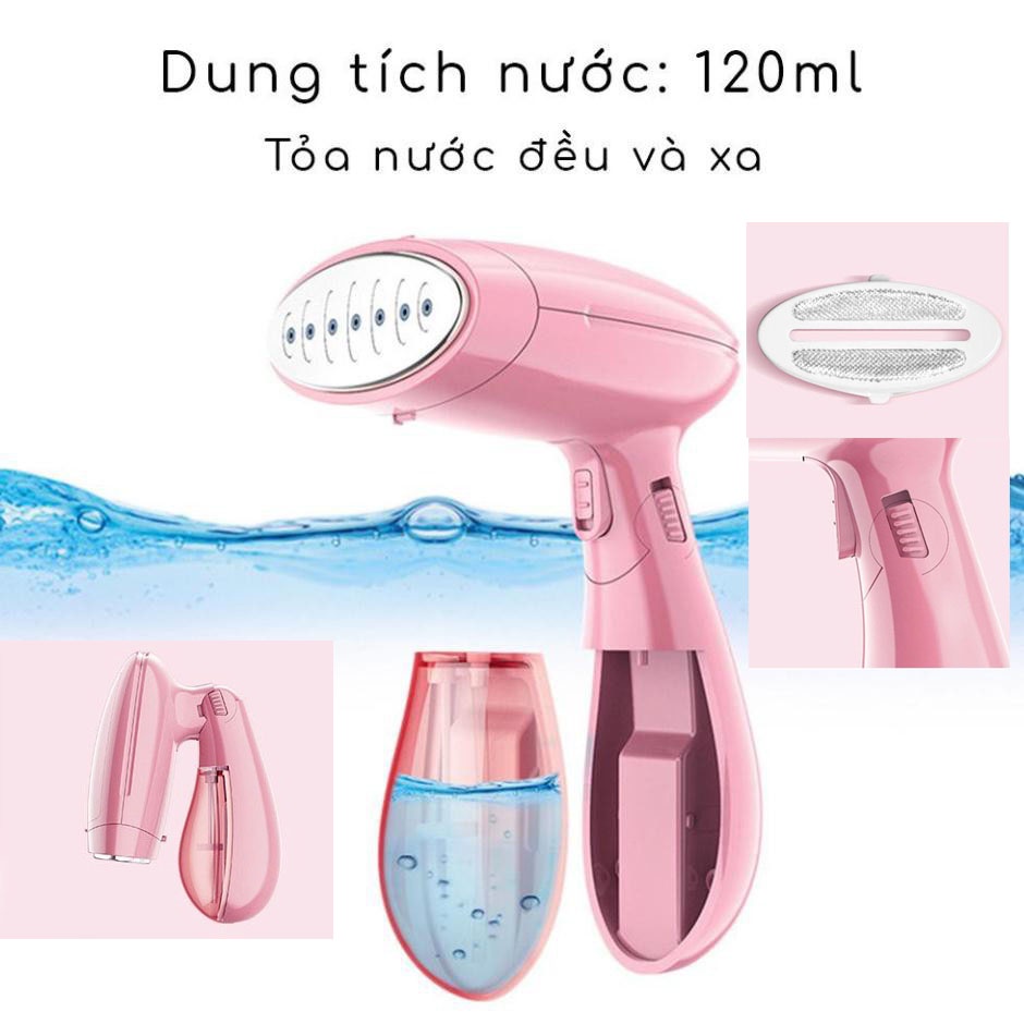 Bàn Ủi Hơi Nước Cầm Tay Gấp Gọn Chính Hãng Tiện Lợi 1500W, Bàn Là Hơi Nước Du Lịch Mini, Ủi Nhanh Mọi Loại Vải