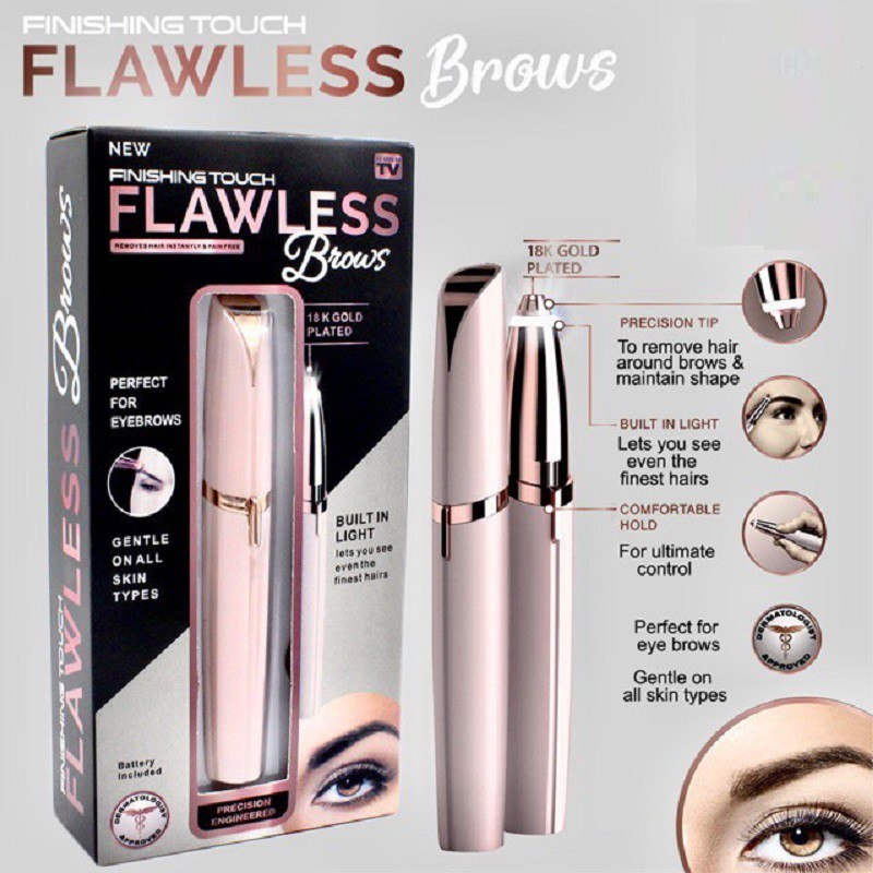 (Hàng Mới Về) Máy Tỉa - Cạo Lông Mày Bằng Điện Flawless Nhỏ Gọn, Tiện Dụng Cho Nữ