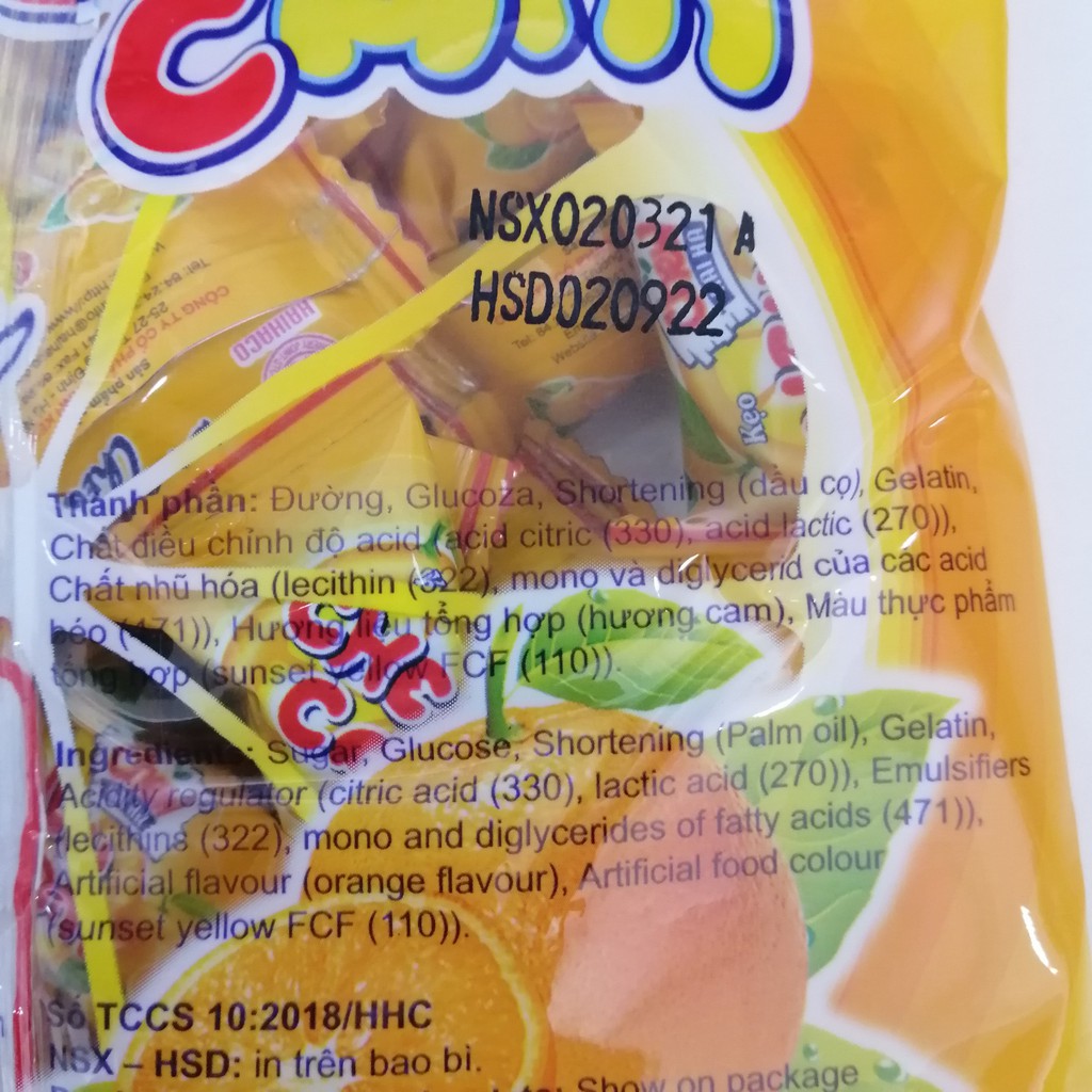 Kẹo Mềm Chew Hải Hà Hương Cam (Gói 100g)