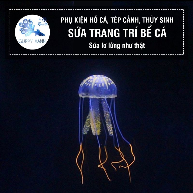 Sứa biển trang trí bể cá, phát sáng và treo lơ lững