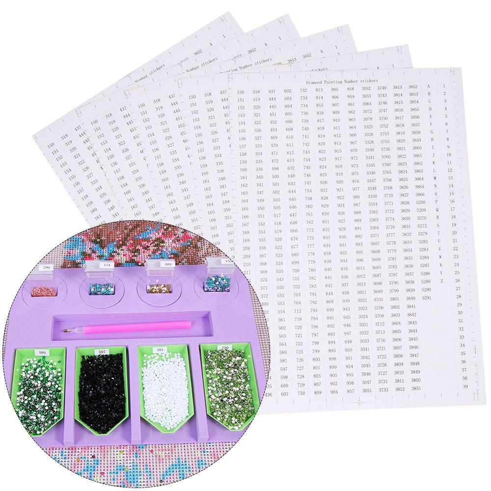 Set 5 / 10 Tấm Nhãn Dán Đánh Số Phân Loại Đồ Đạc Tiện Lợi