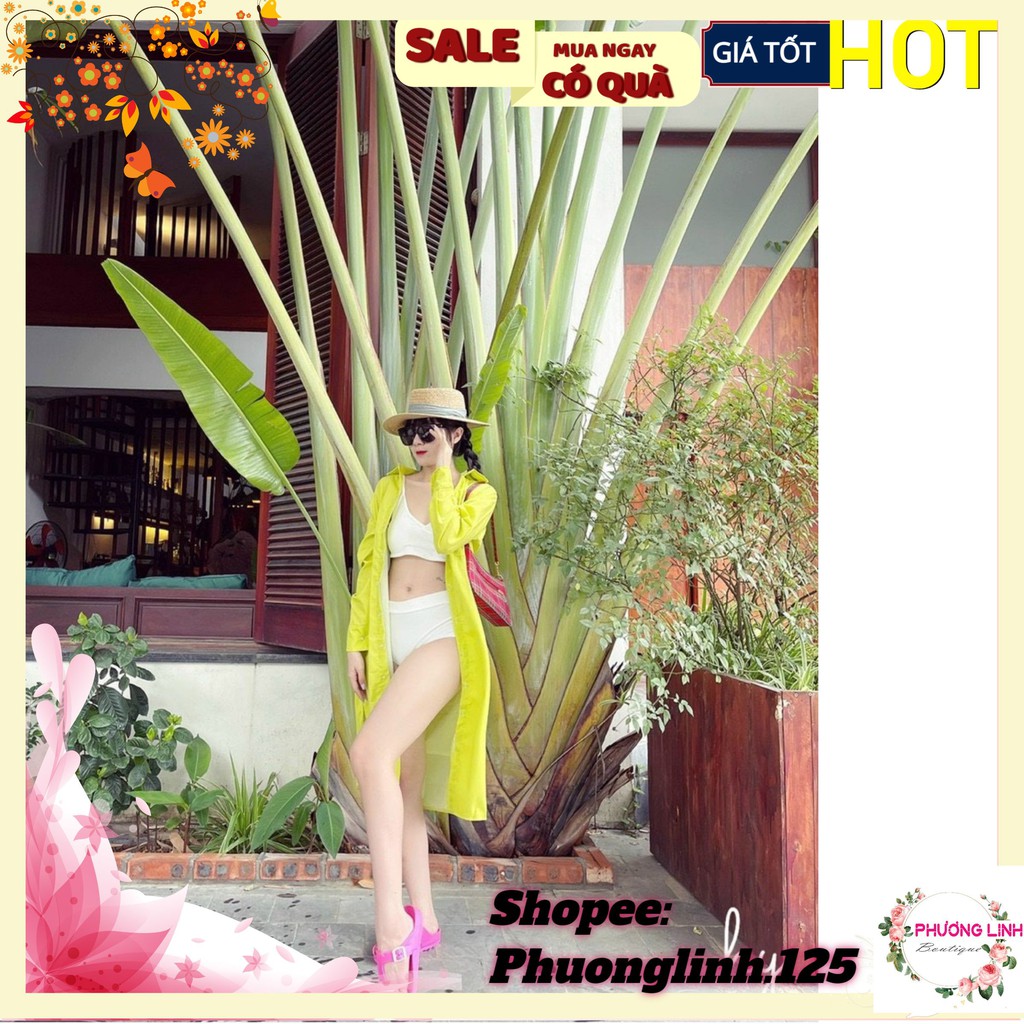 SET BIKINI 2 MẢNH KÈM VÁY SƠ MI MÀU CỐM | BigBuy360 - bigbuy360.vn