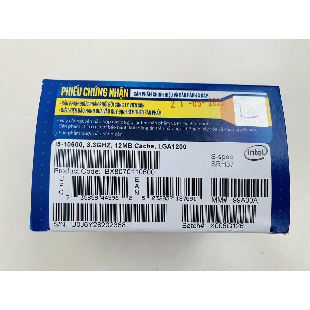 CPU Intel Core i5 10600 3.3GHz Up to 4.8GHz 6 nhân 12 luồng, 12MB Cache, 65W Socket Intel LGA 1200 | BigBuy360 - bigbuy360.vn