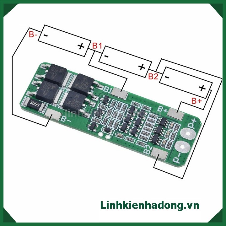 Mạch Sạc Pin Lithium, 18650 3 Cell Nối Tiếp 20A