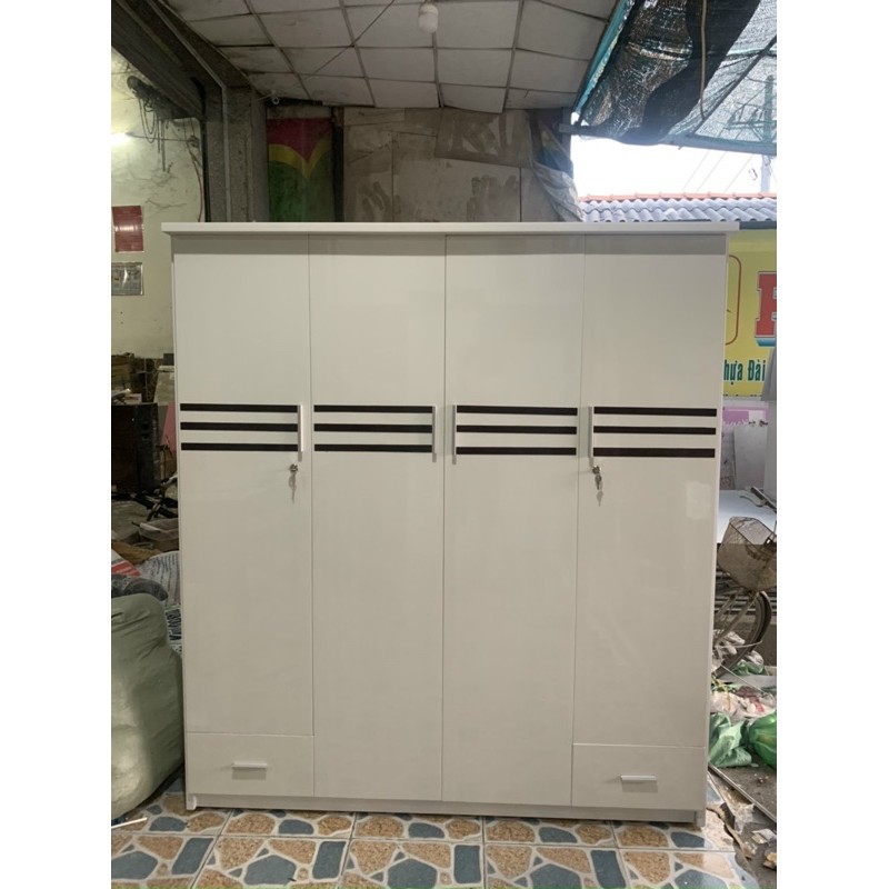 Tủ nhựa đài loan 4 cánh 1m67*1m85*48 ( 2/3 buồng)