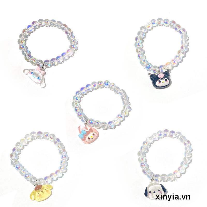 Dây Cột Tóc Đính Hạt Hình Chú Chó Cinnamoroll Hoạt Hình Ngọt Ngào Cho Bé Gái