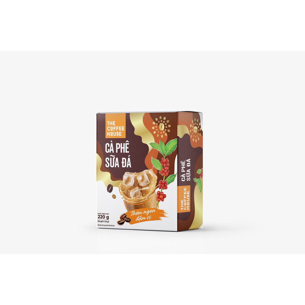 Combo 4 hộp Cà phê sữa đá hòa tan The Coffee House - Hộp 10 gói x 22g