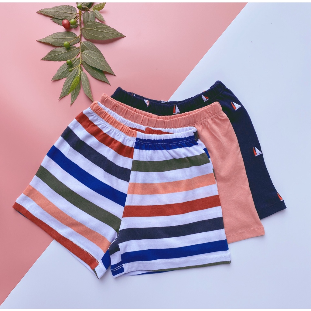 Quần đùi bé gái SAYME set 3 chiếc quần cộc ngẫu nhiên vải cotton mềm mịn thoáng mát GBSR0003