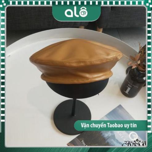 [Order] Mũ Beret Da Pu Phong Cách Quân Đội Thời Trang Cho Nữ 2019