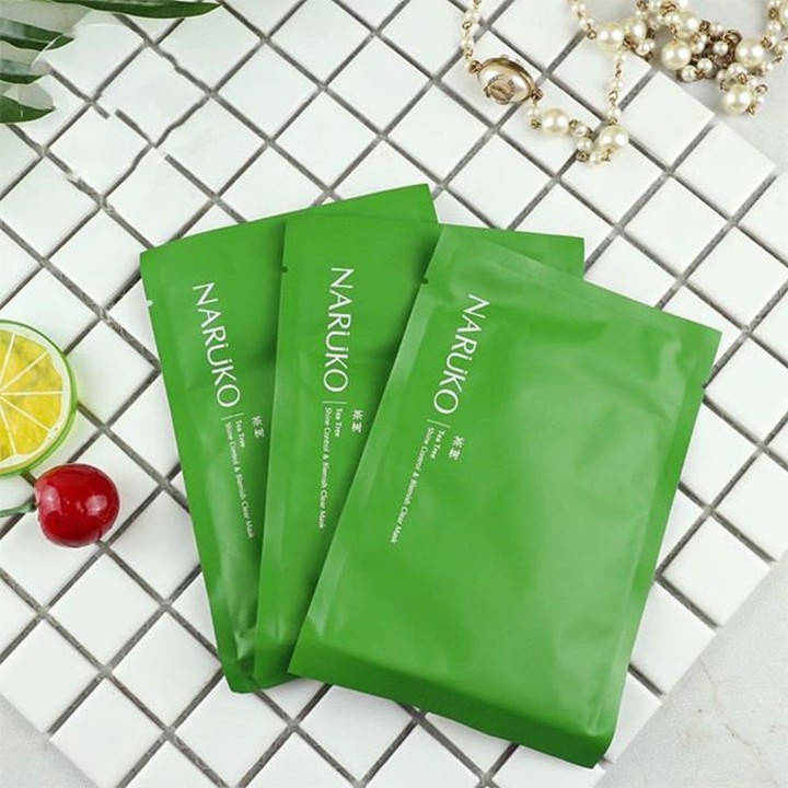 Hộp 8 miếng mặt nạ kiểm soát dầu và mụn trà tràm Naruko Tea Tree 26ml/m (Bản Đài) #4