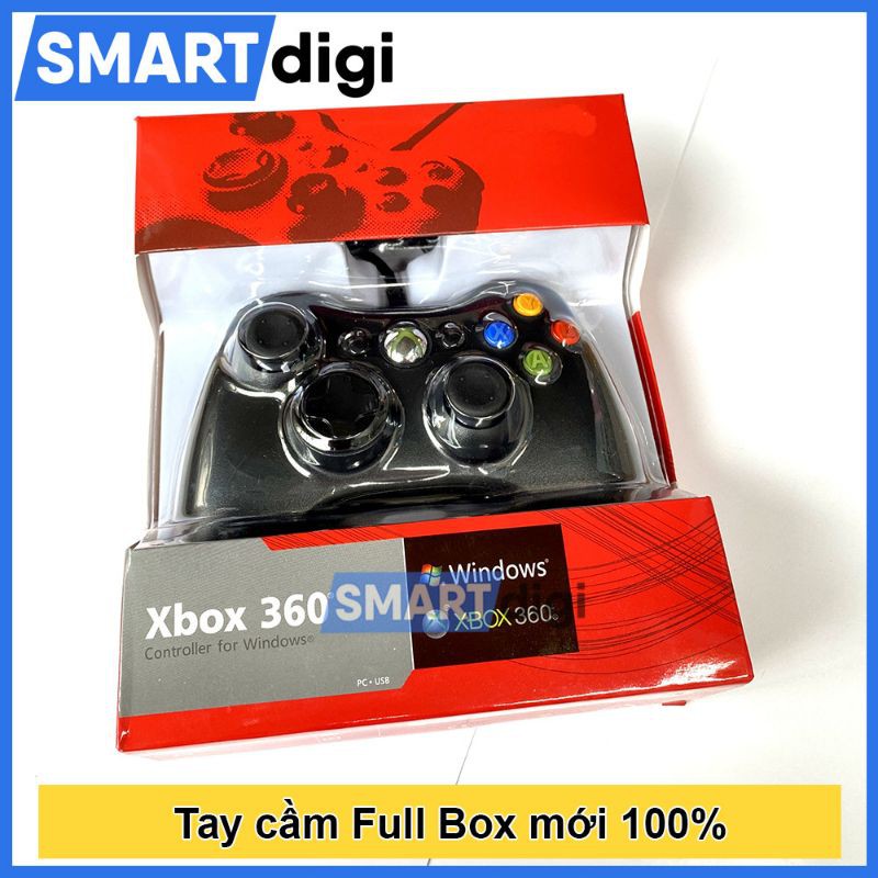 Tay cầm Xbox 360 có dây full box có rung - Tay cầm chơi game PC, Laptop cực tối ưu, chơi full skill FO4, PES | BigBuy360 - bigbuy360.vn