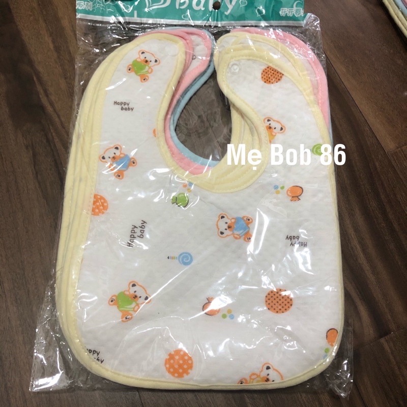 Yếm vuông chống thấm chất liệu cotton mềm mại - yếm dãi yếm ăn dặm cho bé trai bé gái [Shop mẹ Bob 86]