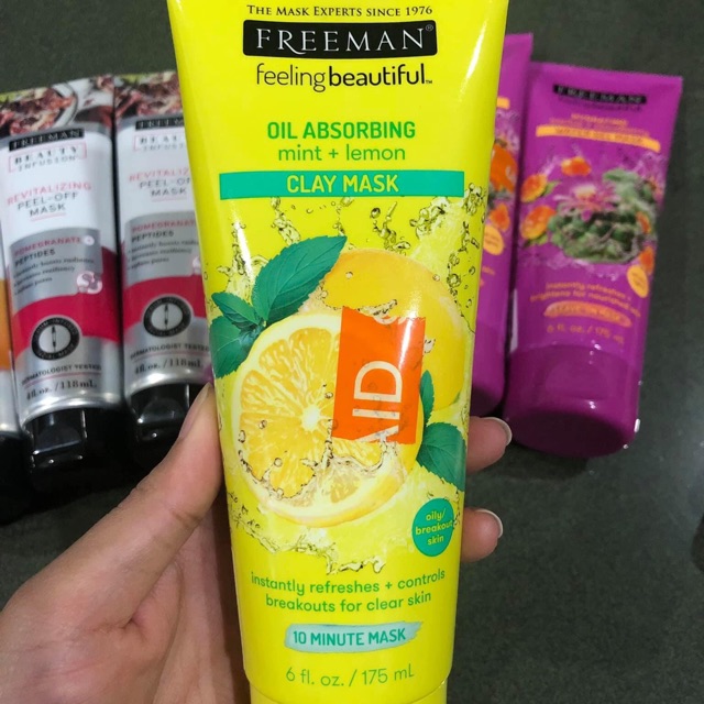 Mặt nạ đất sét chanh bạc hà Freeman mint & Lemon Clay Mask