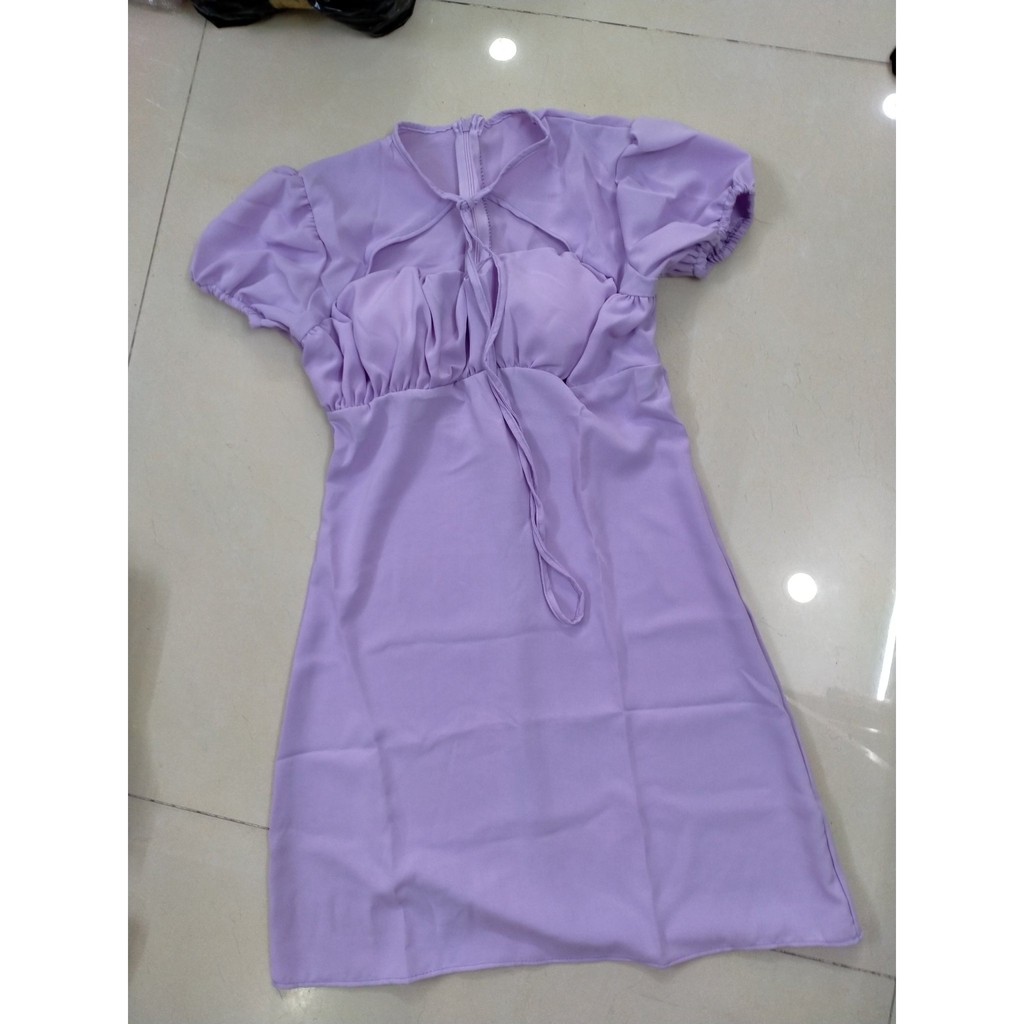 (BÁN LẺ GIÁ SỈ) Đầm đũi tay phồng nhúng ngực (có mút) | BigBuy360 - bigbuy360.vn