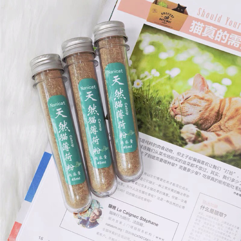 Cỏ khô Catnip - Cỏ bạc hà dạng ống cho mèo