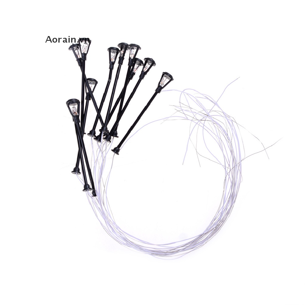 Bộ 10 Mô Hình Đèn Vườn Màu Đen Độc Đáo