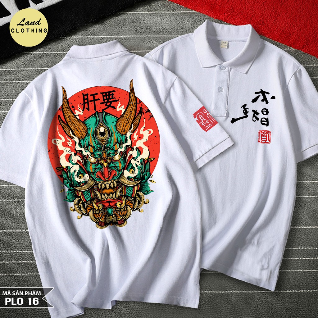 Áo POLO HỌA TIẾT MẶT QUỶ PHONG CÁCH ĐỘC LẠ CHẤT ĐẸP .(16M) | BigBuy360 - bigbuy360.vn