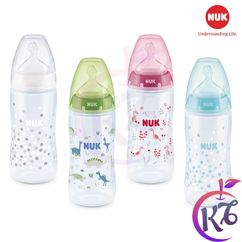 Bình sữa NUK Cổ Rộng Premium Choice nhựa PP 300ml ty Silicone 1M (0 - 6 tháng) - NU66133 - bình sữa cổ rộng cho bé #1