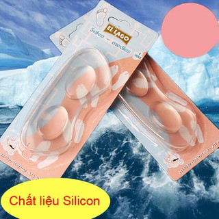 Combo 2 bộ miếng dán gót giày silicon - trong suốt (4 miếng dán)