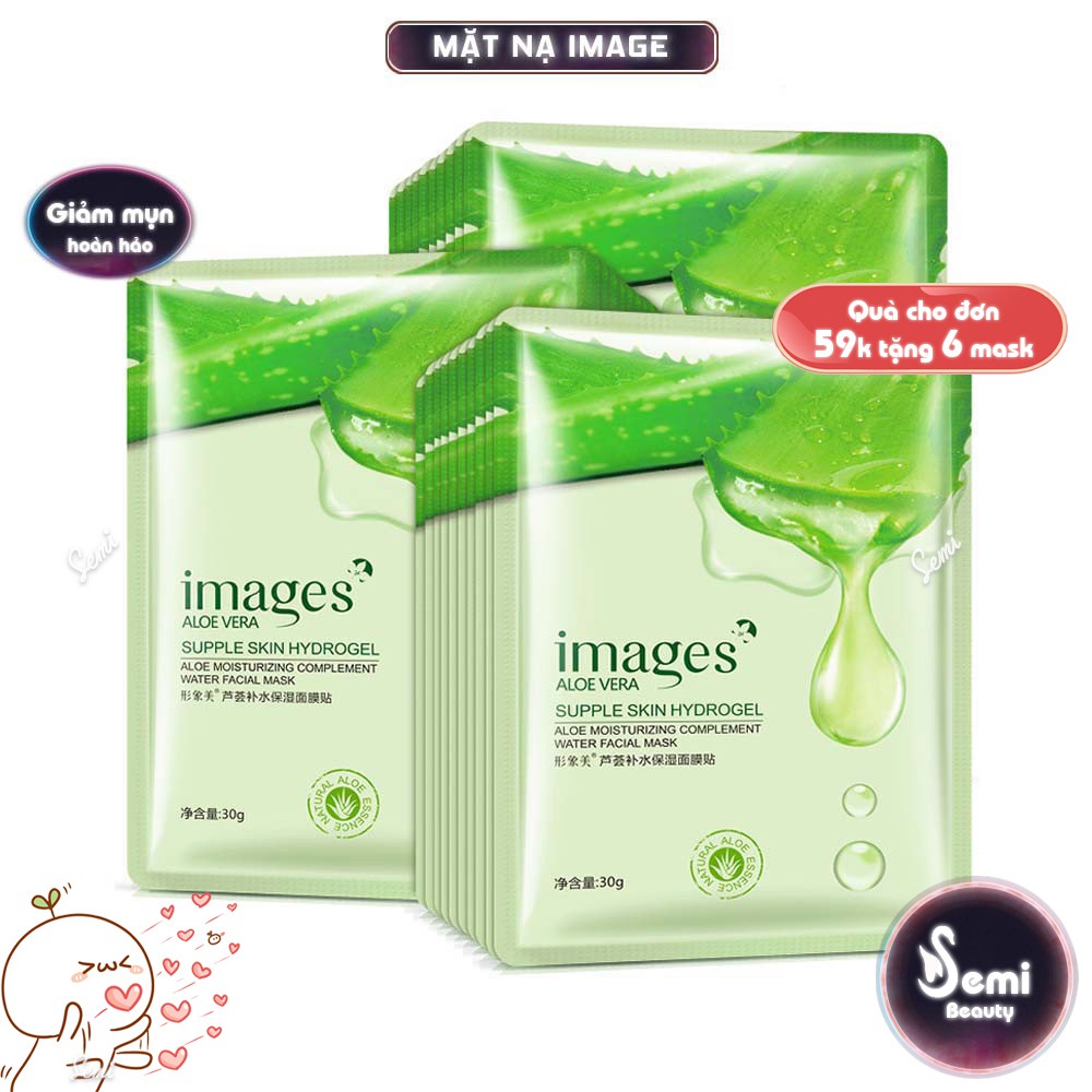 Mặt nạ dưỡng da Nha đam lô hội Images giảm mụn kiềm dầu tẩy tế bào chết se nhỏ lỗ chân lông