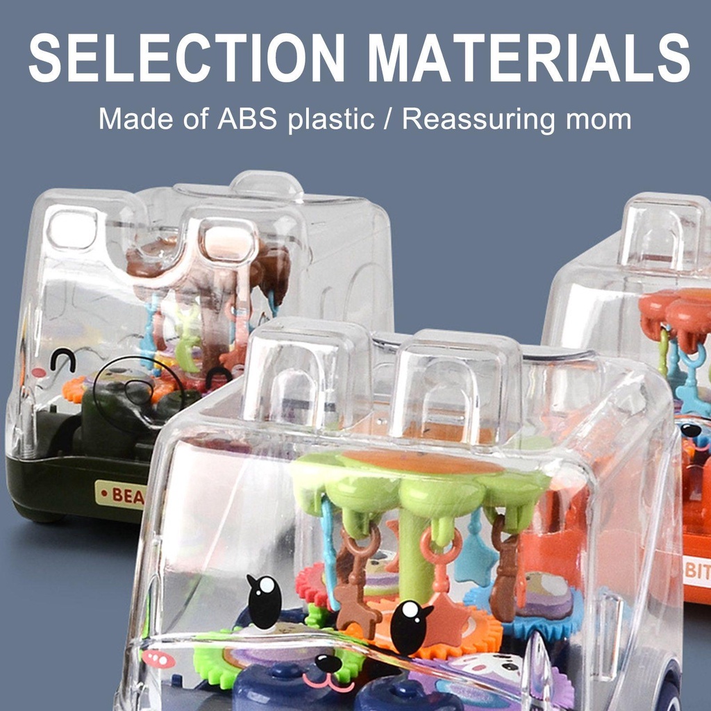 Norman Đồ Chơi Xe Hơi Động Vật Hoạt Hình Trong Suốt Đáng Yêu Cho Bé