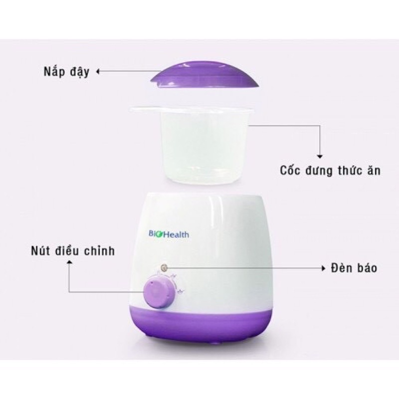 Máy hâm sữa, máy hâm sữa tiệt trùng BIOHEALTH BH8110 đa năng hâm sữa hâm thức ăn và tiệt trùng bảo hành 12 tháng HS8110