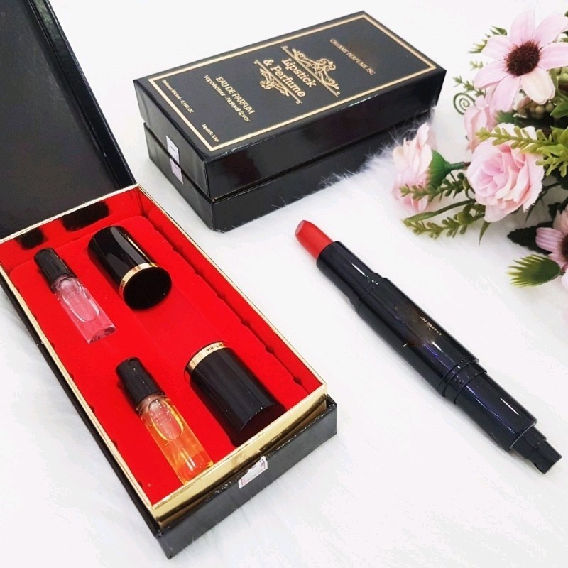 SET SON VÀ NƯỚC HOA LIPSTICK AND PERFUME (SON ĐỎ CAM) - QUYẾN RŨ VÀ GỢI CẢM